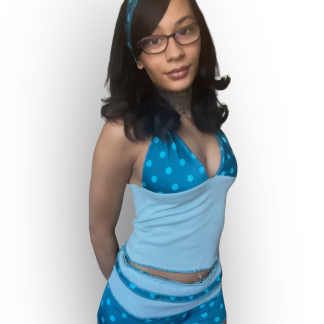 Teal Ruffled Dolphin Set